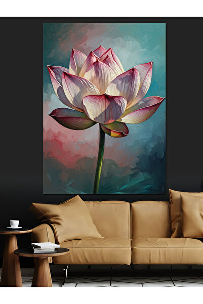 Artmeg Pânză decorativă cu lotus roz delicat pe apă - Masă din lemn MDF