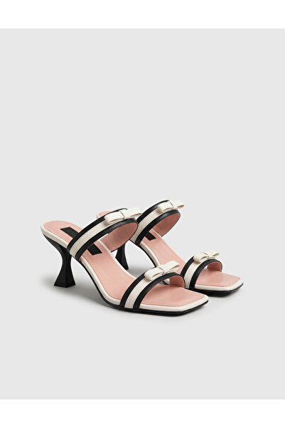 İLVİ Cassiel Genuine Leather Cream Women Slipper