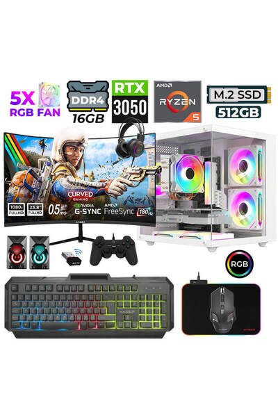 XASER River X20 Ryzen 5 5500 16GB Ram 512GB M.2 NVMe SSD 6GB RTX3050 23.8" 18...