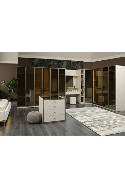 Doressa Home Lena Şifonyer Modüllü Reflekte Köşe Gardırop