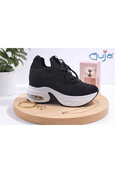Guja 26Y300-4 Dolgu taban taşlı triko ayakkabı