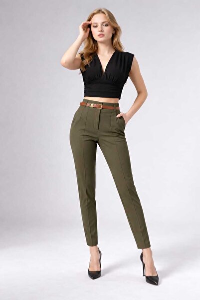 ANATOLIATEKSTILE Elegant Women's Pants, Office Business Casual Without Belt –...