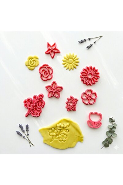 OEM Set of Cut Shapes for Playdoh, Thematic 'Flowers', 3D Printed Cutters