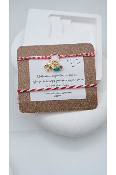 Jerie Kırlangıç ve Nazar Boncuk Detay 2'li Marteniçka Bileklik