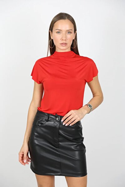 ZT MED Short Faux Leather Skirt