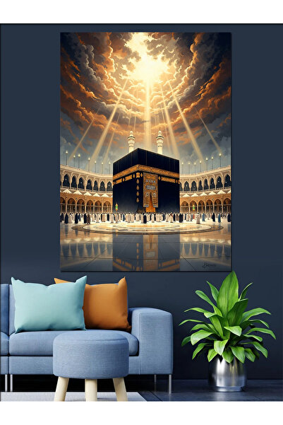 Artmeg Kabe Ve Kutsal Işık Manzarası Dekoratif Kanvas - Mdf Ahşap Tablo