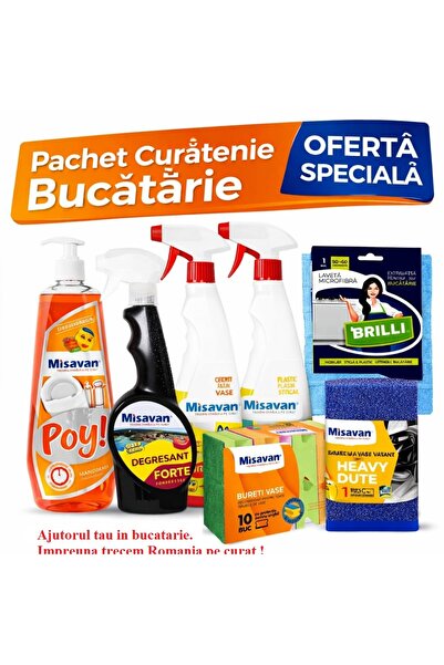 Misavan Pachet curatenie in bucatarie ** 7 produse PROMO **