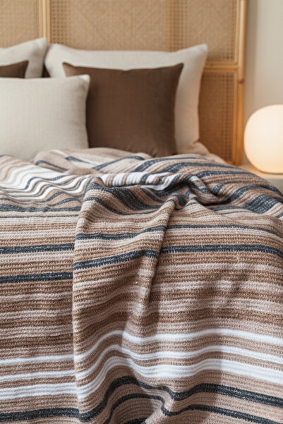 Lorvian Noletti Cotton Lu Striped Double Blanket