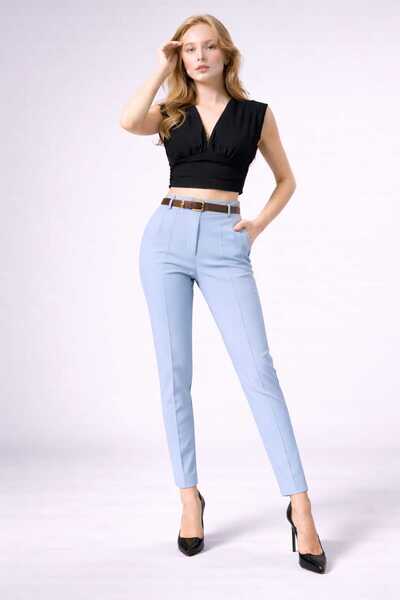 ANATOLIATEKSTILE Elegant Women's Pants, Office Business Casual Without Belt –...