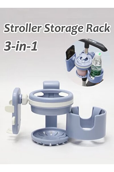 Generic 3-in-1 Stroller Cup Holder Multi-Functional Stroller Storage Rack 360...
