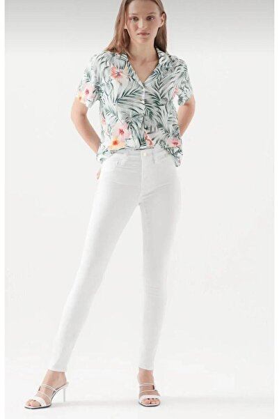 LA TUBA New Season Stretchy Comfortable Women's White Skinny Jeans