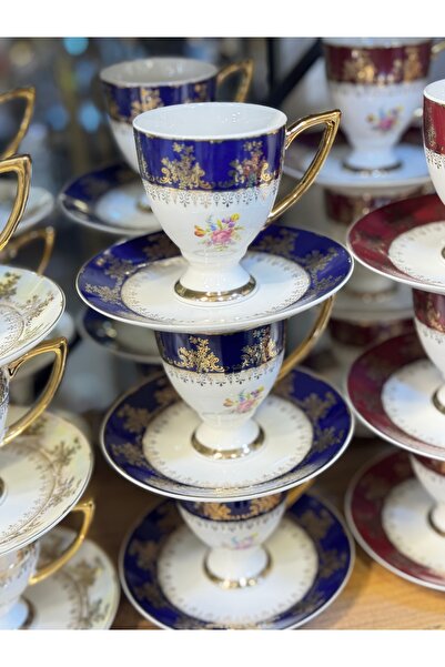 hediye Esterhomedecor 6 Person Porcelain Coffee Cup Set