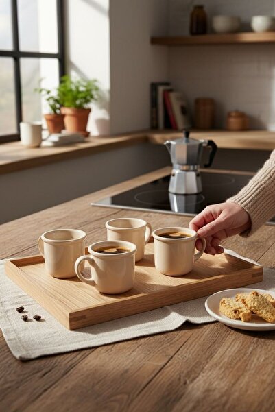 Lia Porselen 4'lü Espresso Fincanı - 80 ml