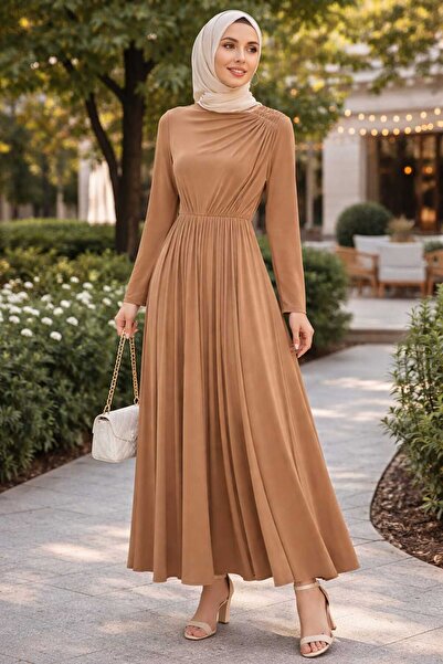 ECK MODA Γυναικείο Νέα Σεζόν Με σούρες Ολόσωμο ελαστικό ύφασμα Ζώνη Λεπτομέρε...