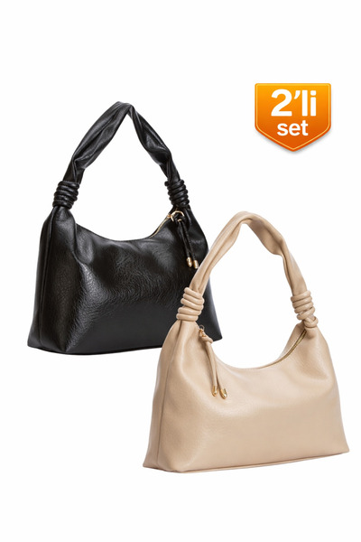 Adelina Bags 2-Pack of Bag Soft-Textured Hobo Handbags and Shoulder Bag 2-Pie...