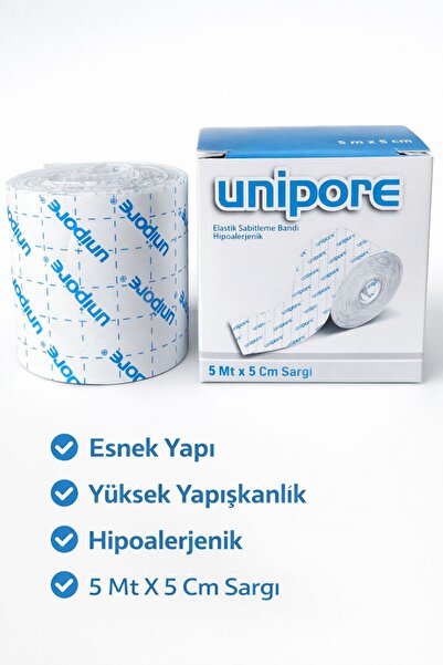 Unipore 5mt X 5cm Tıbbi Elastik Band Esnek Flaster (1 ADET)