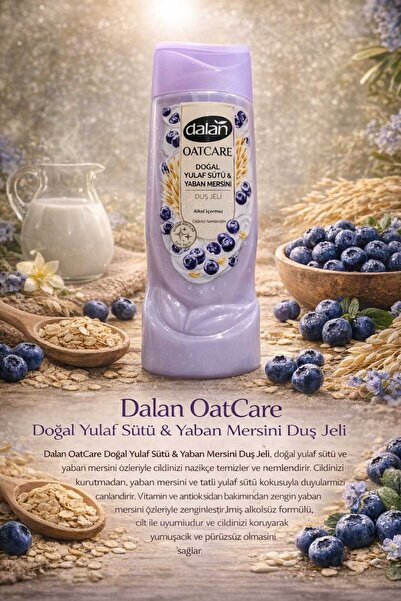 Dalan Oatcare Doğal Yulaf Sütü & Yaban Mersini Duş Jeli 450 ml
