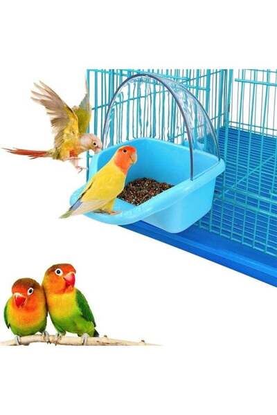 JOYZZZ Hanging Bird Bath Bowl, Large-Capacity Parrot Feeder, Bird Bath for Ca...