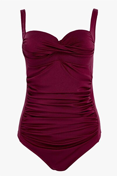 LOVELY THINGS BELINDA Toparlayıcı Balconette Mayo Sütyen - Bordo