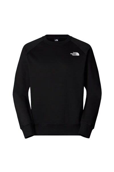 THE NORTH FACE Men's Raglan Redbox Crewneck Sweatshirt - Cotton, Black