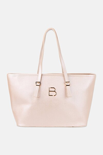 Lucky Bees Women Brand Logo Tote Bag, Gold