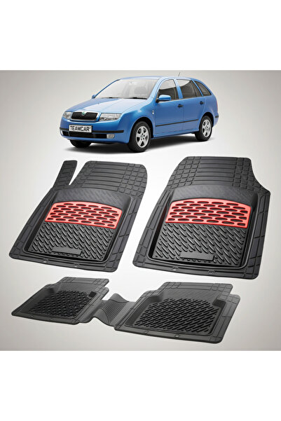 TEAMCAR Συμβατά πατάκια δαπέδου Skoda Fabia I Combi 1999-2007 | Κόκκινα