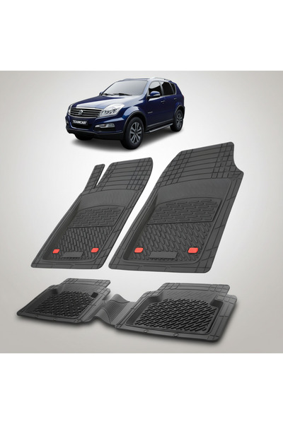 TEAMCAR Συμβατά πατάκια δαπέδου SsangYong Rexton W 2001-2017 | Μαύρο