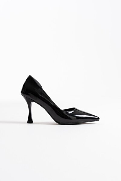 Mulini Women's Black Patent Leather Heeled Shoes Tr08Ms45L