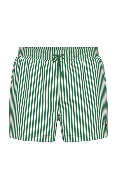 Calvin Klein Erkek Kısa Bel Bandı İpli Yeşil Yüzme Şortu