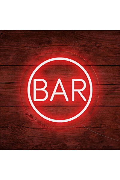 Slasa لافتة نيون LED حمراء مقاس 50 × 50 سم بقاعدة أكريليك 6 مم، مناسبة للمطاع...