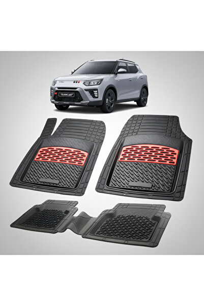 TEAMCAR Πατάκια δαπέδου KGM/SsangYong Tivoli συμβατά 2023+ | Κόκκινο