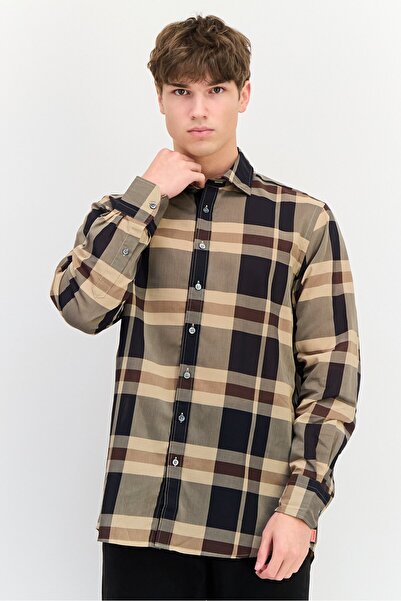 Thomas Pink Men Classic Fit Long Sleeve Checkered Casual Shirt, Multicolor