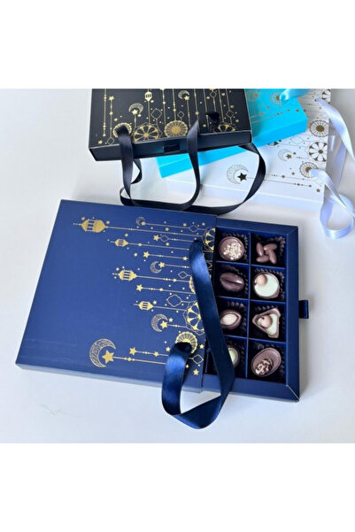 JaNef 16 Bölmeli Çanta Model Çikolata Kutusu Gold Yaldız Ramazan Temalı (10 A...