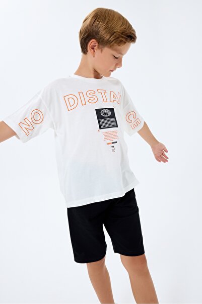 Rolypoly 100% Βαμβάκι τεμάχια Σετ κοντομάνικο σορτς πιτζάμα για αγόρια oversized