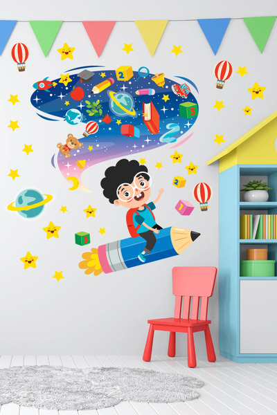 Sim Tasarım Olovka Svemirska raketa Povratak u školu Dječji vrtić Dječja soba...