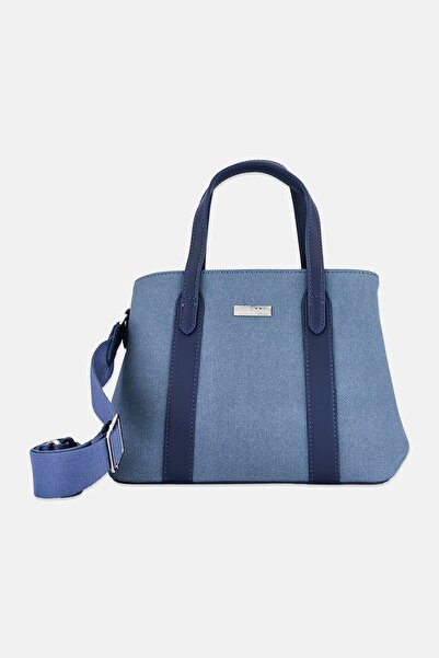 Kathy Ireland Women Brand Logo Handbag, Slate Blue