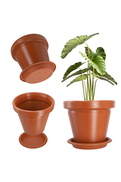 KADAX Ghiveci de grădină pentru flori, capac cu suport, mare, roșu cărămiziu,...