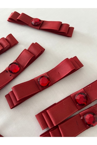 partici dükkanı Three Layers of Grogen Ready-Made Bow Ribbon with Stone Detai...