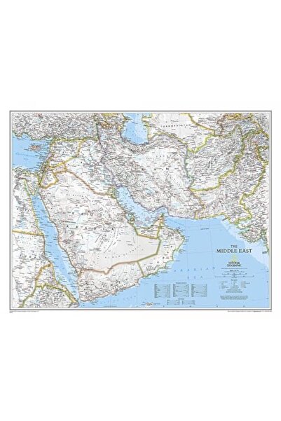 National Geographic Maps الشرق الأوسط، على شكل أنبوب: خرائط جدارية للدول والم...
