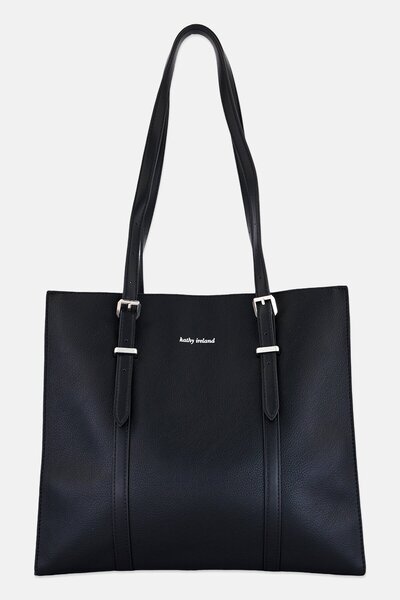 Kathy Ireland Women Brand Logo Handbag, Black