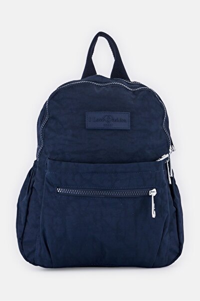 I Love Fashion Women Brand Logo Backpack, Navy