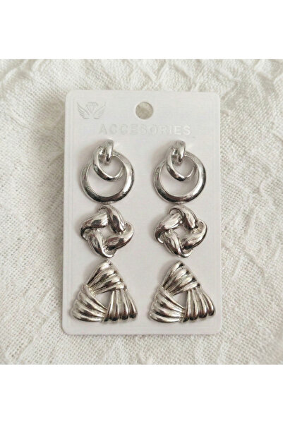 Ervalina 3 Pairs Minimal Women's Earrings