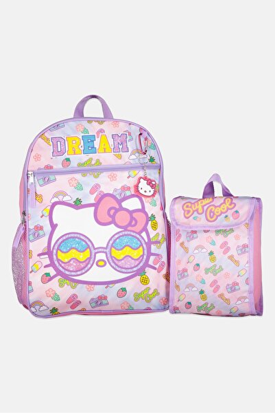 SANRIO حقيبة ظهر مطبوعة برسومات للبنات، متعددة الألوان