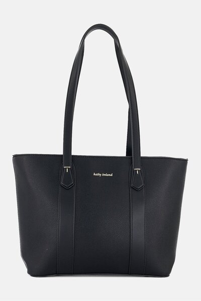 Kathy Ireland Women Brand Logo Tote Bag, Black