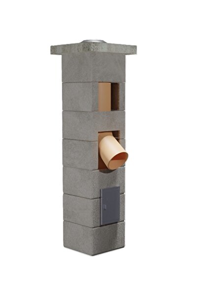 KaminHORN Coș de fum profesional – PracticHorn – H=5m, diametru int 200 mm, d...