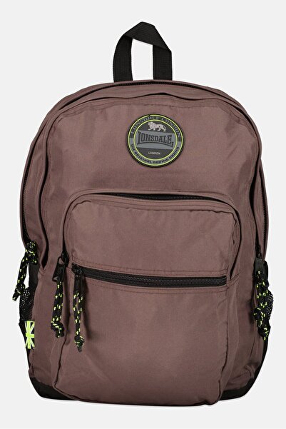 LONSDALE حقيبة ظهر للأطفال الأولاد بشعار ماركة، رمادية