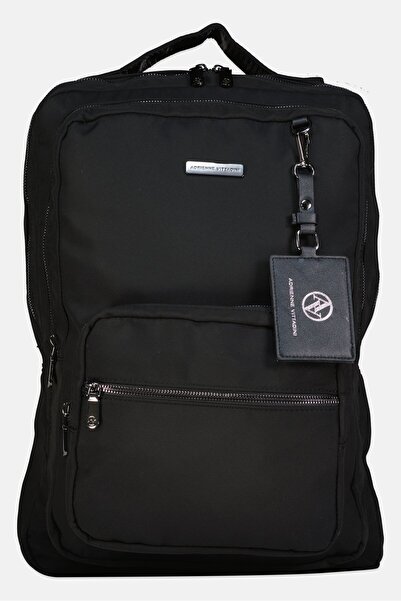 Adrienne Vittadini Women Brand Logo Travel Backpack, Black