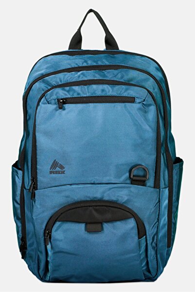 RBX Men Brand Logo Backpack 45 H x 25 L x 19 W cm, Teal Blue/Black
