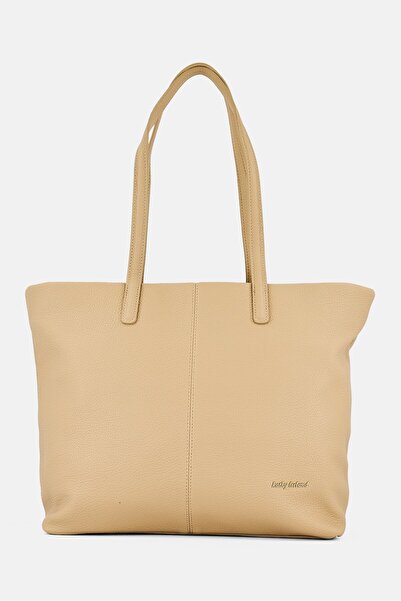 Kathy Ireland Women Brand Logo Tote Bag, Beige