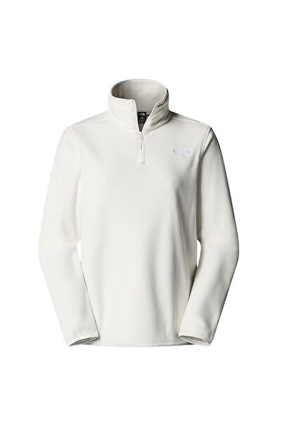 THE NORTH FACE Women’s Glacier 1/4-Zip Fleece Jacket, White Dune (NF0A8D2JQLI1)